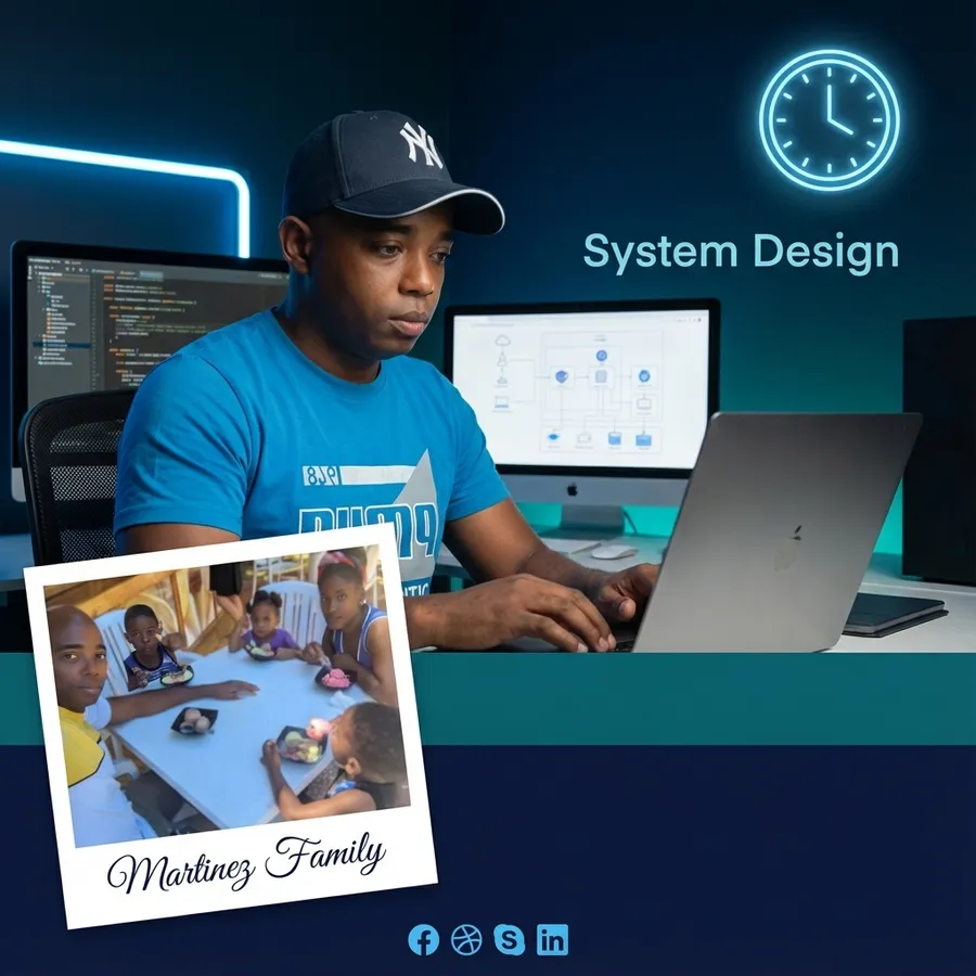 Yainier Martínez Ruben at his workstation